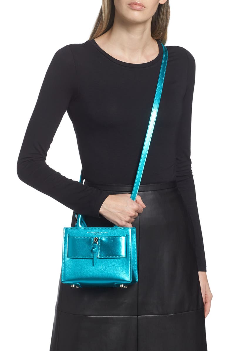 Brandon Blackwood Kuei Metallic Leather Top Handle Bag, Alternate, color,