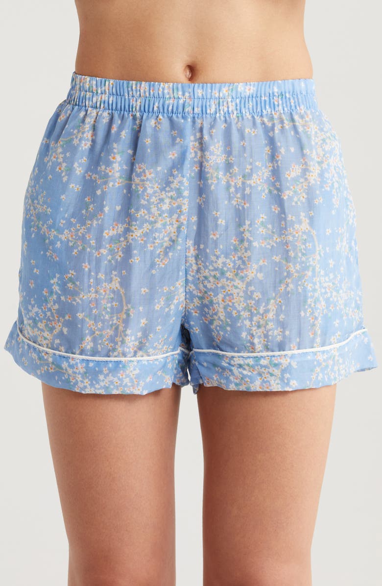 Papinelle Cheri Blossom Cotton & Silk Short Pajamas, Alternate, color,
