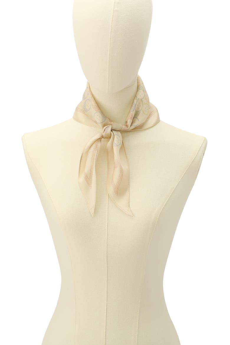 Rainbow Signature C Silk Square Scarf, Alternate, color, MULTI