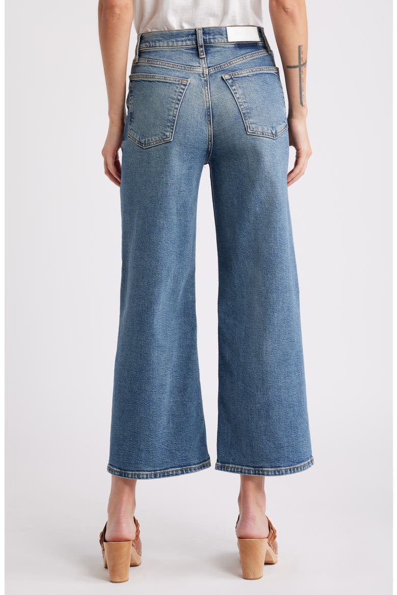 High Waist Crop Wide Leg Jeans, Alternate, color, CRAFTED INDIGO