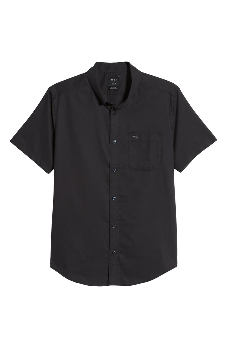 RVCA That'll Do Solid Short Sleeve Button-Down Shirt, Alternate, color,