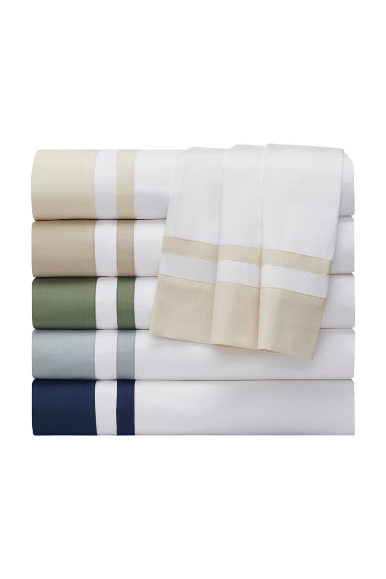 Stella Organic Cotton Percale Pillowcases - Set of 2, Alternate, color, White/Natural