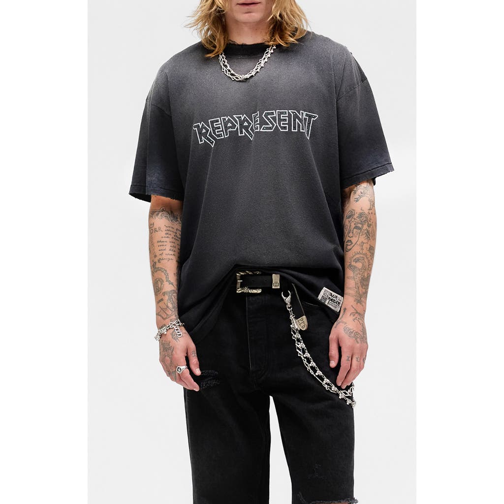 Represent Iron Maiden Infinite Dreams Graphic T-shirt In Gray