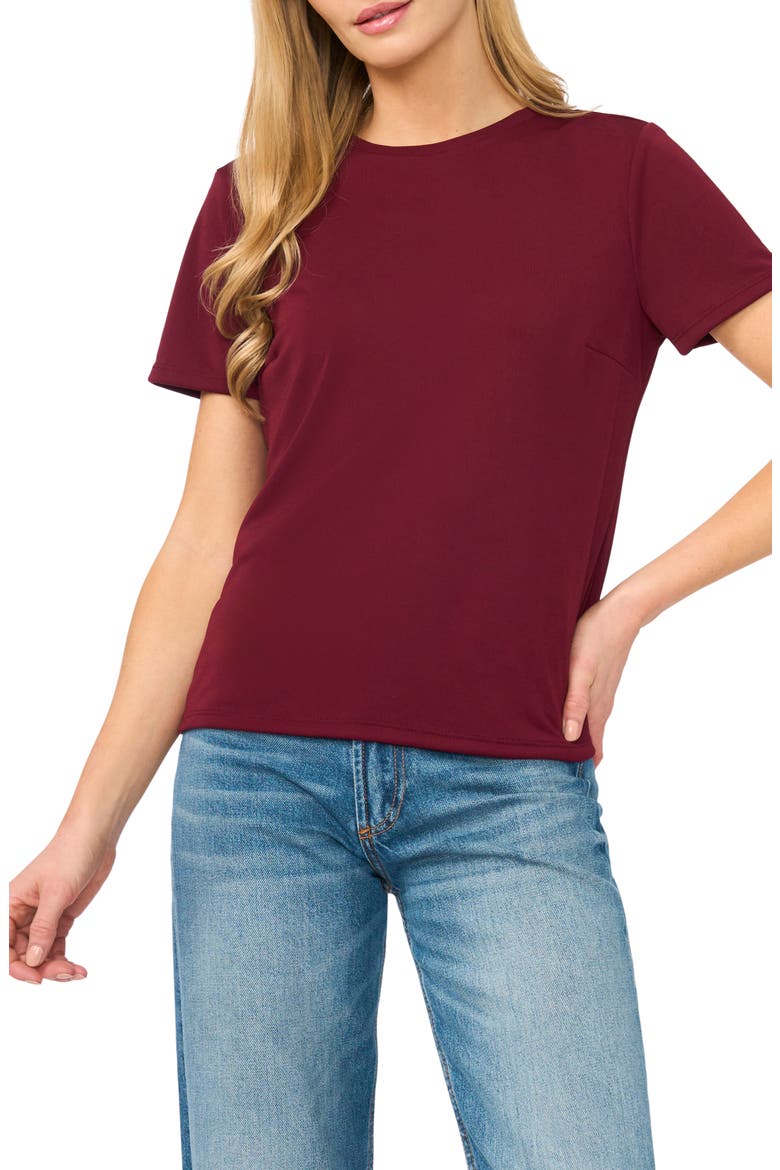 Crewneck T-Shirt, Main, color, CRISP MERLOT
