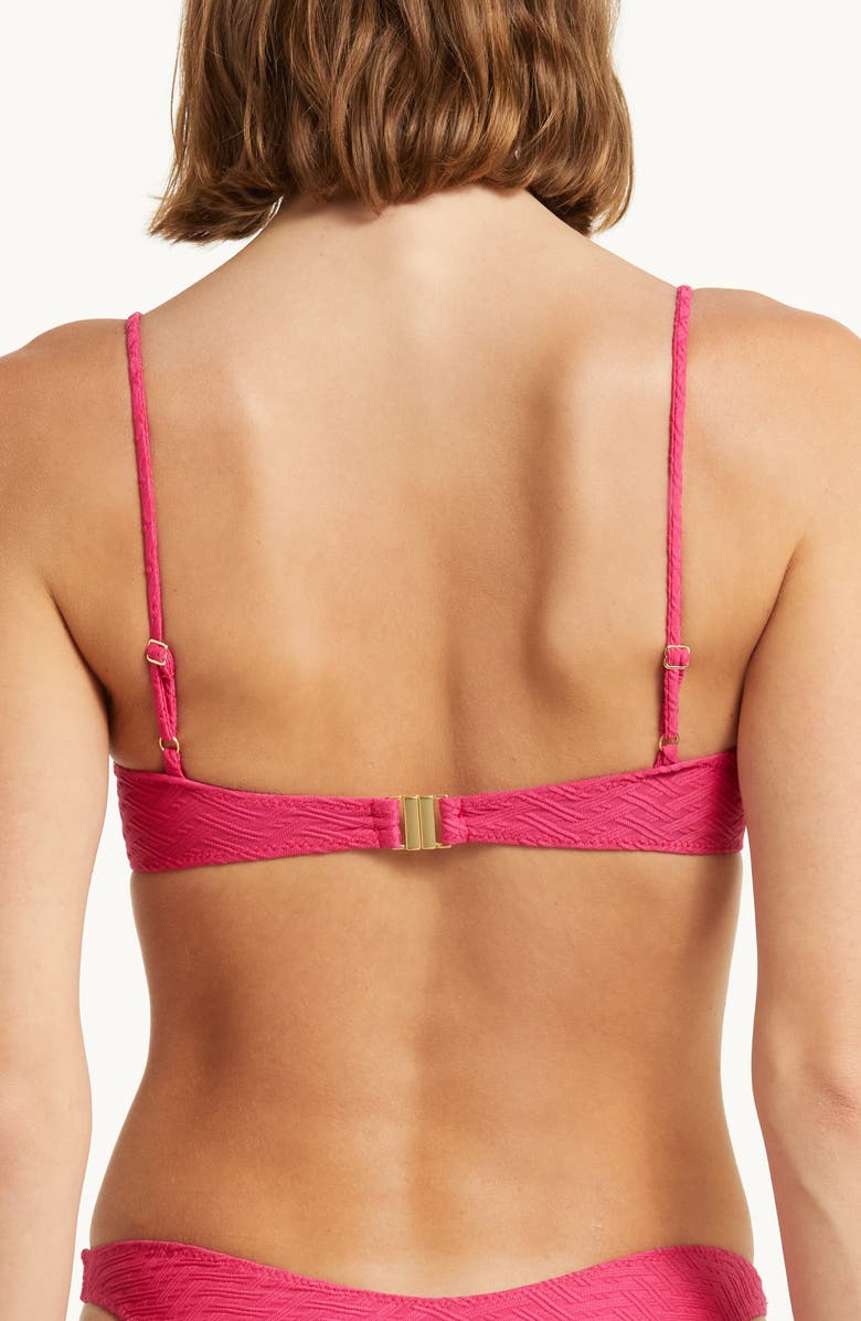 YELLOW THE LABEL Maeve Textured Underwire Bikini Top, Alternate, color,