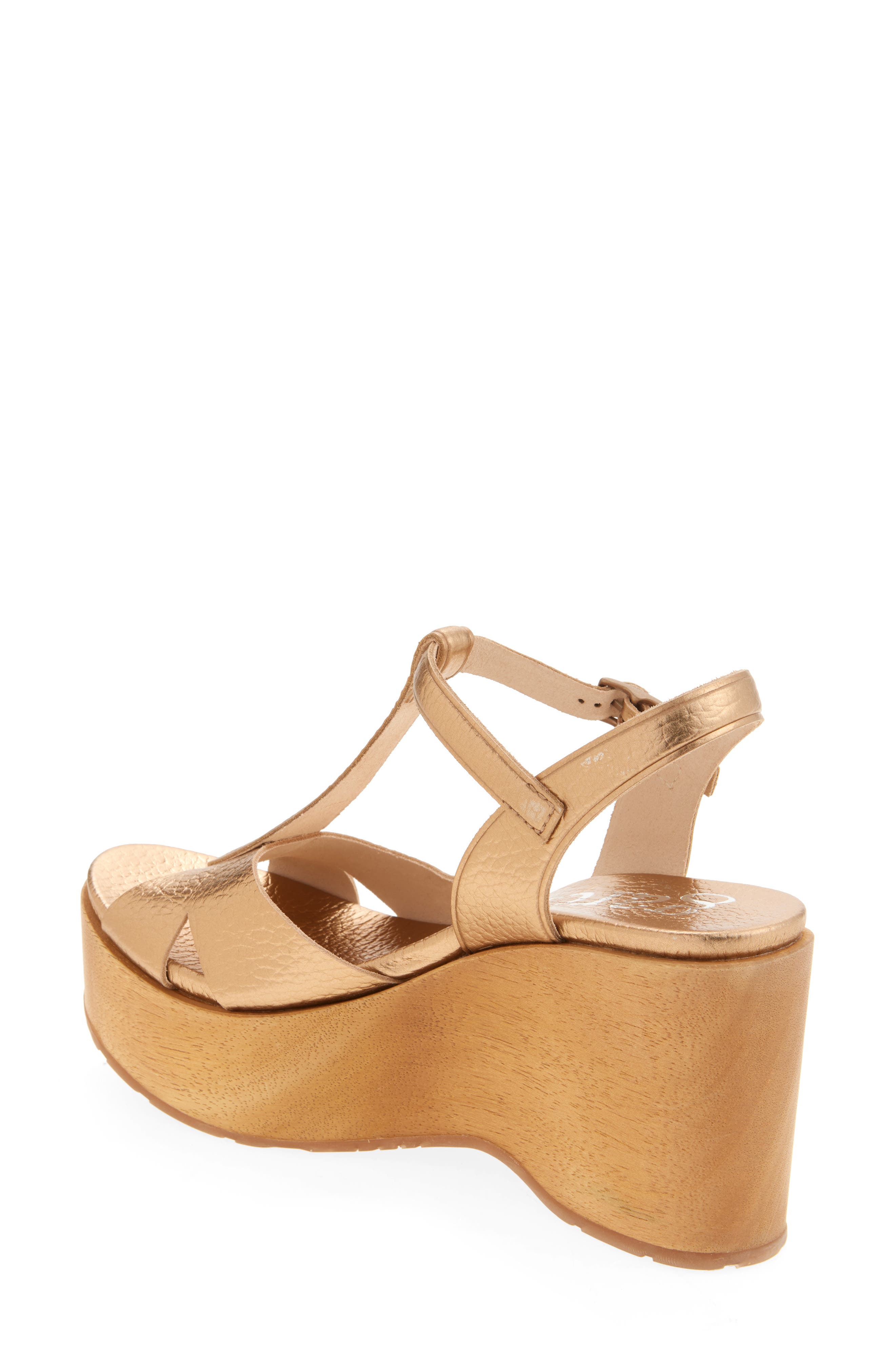 Pedro Garcia Domiel Platform Wedge Sandal, Alternate, color, Cava Cervo Lame