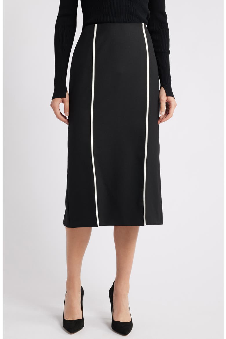 Voltara Wool Blend Pencil Skirt, Main, color, BLACK