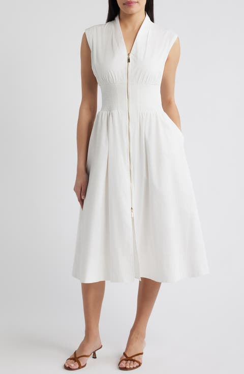 Sleeveless Cotton Midi Dress