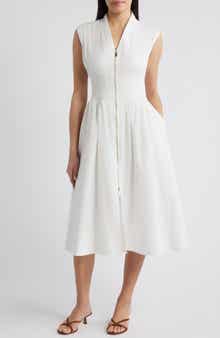 Sleeveless Cotton Midi Dress