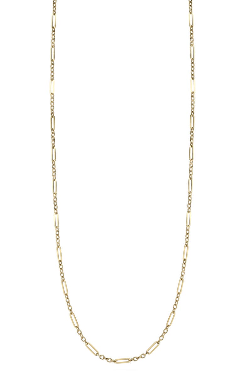 Ember Fine Jewelry 14K Gold Figaro Chain Necklace, Main, color, Gold