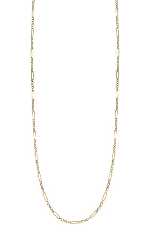 14K Gold Figaro Chain Necklace