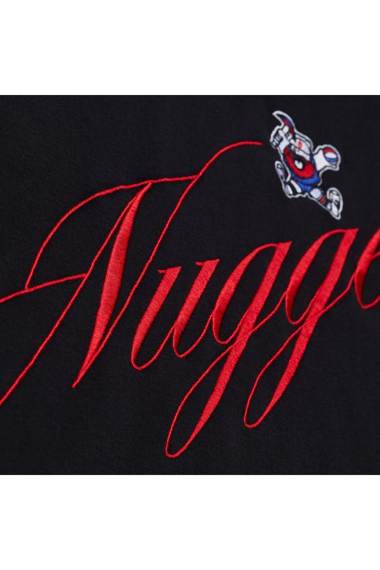 Women's Mitchell & Ness  Black Denver Nuggets Hardwood Classics Script Lightweight Sweatshirt, Alternate, color, Black