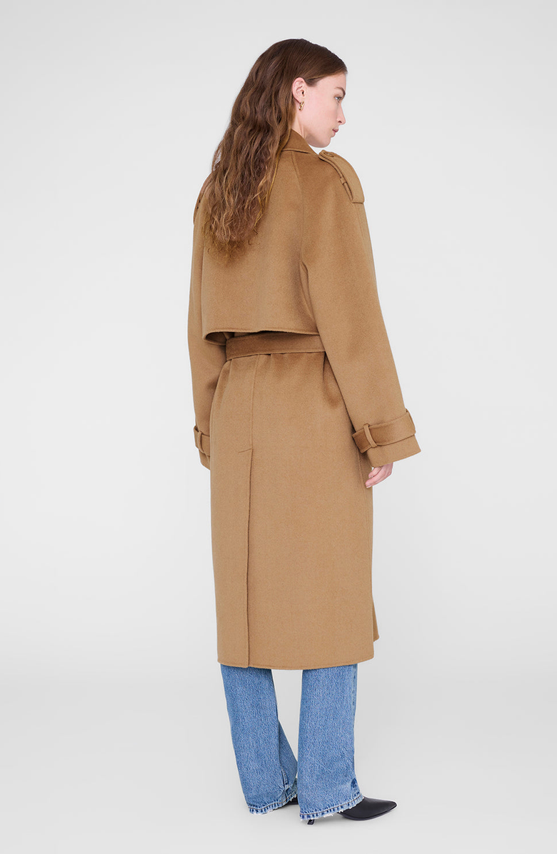 ANINE BING Rickie Maxi Trench, Alternate, color, Camel
