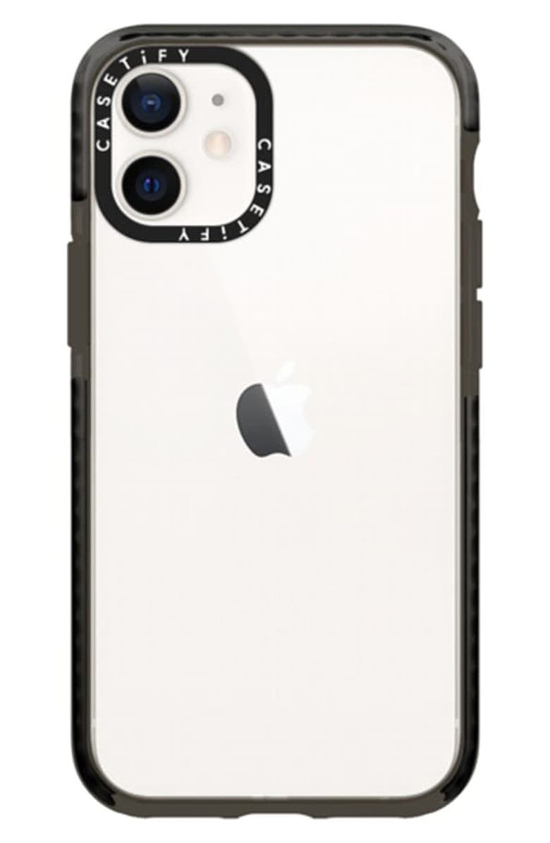 CASETiFY Clear Impact iPhone 12 Mini Case, Main, color, Clear Black
