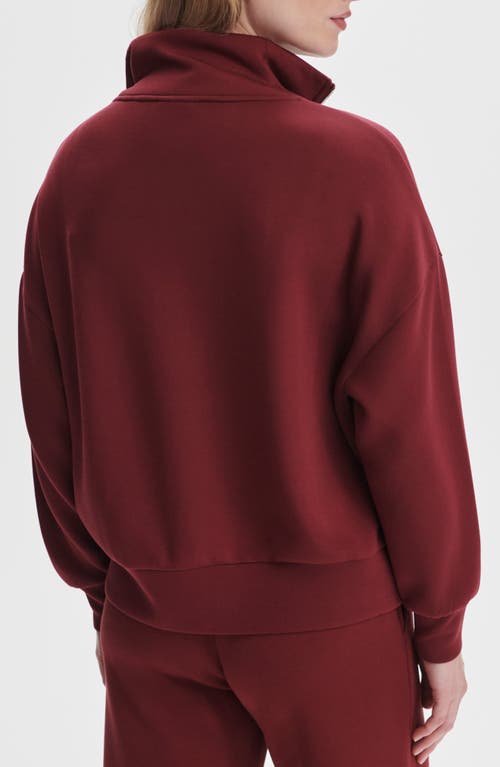 Varley Hawley Half-zip Sweatshirt In Burgundy