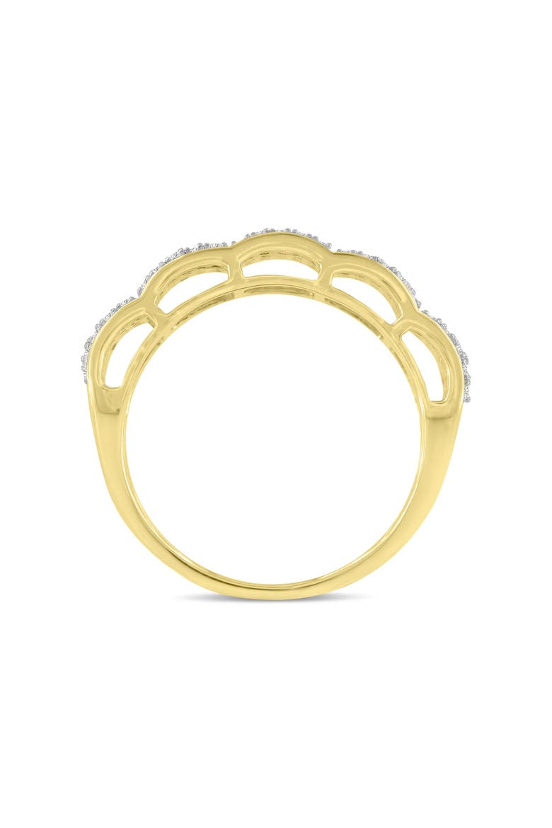 Articulix Unisex Diamond Band Ring in 10K Gold, Alternate, color, 10K Yellow Gold