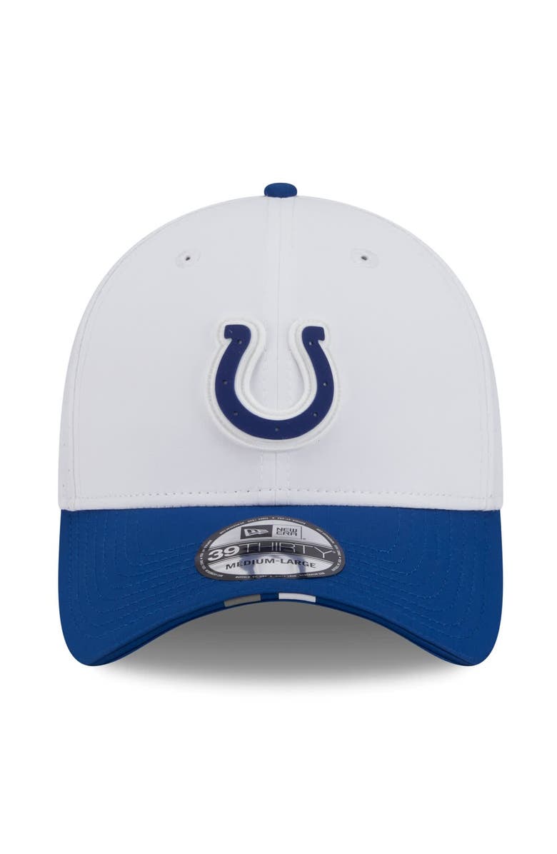 New Era Men's New Era  White/Royal Indianapolis Colts 2025 NFL Training Camp 39THIRTY Flex Hat, Alternate, color, White