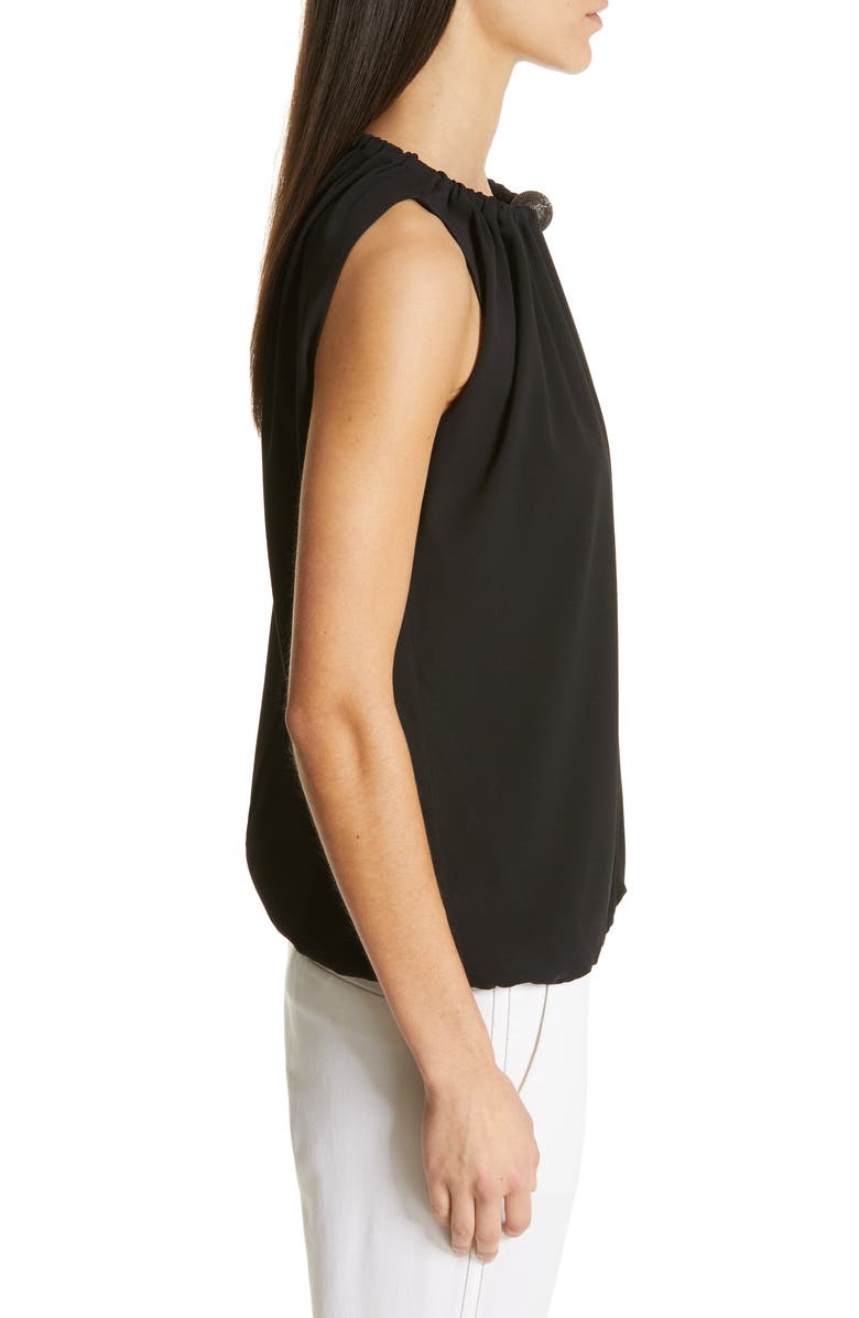 Fabiana Filippi Ball Detail Silk Tank, Alternate, color, 