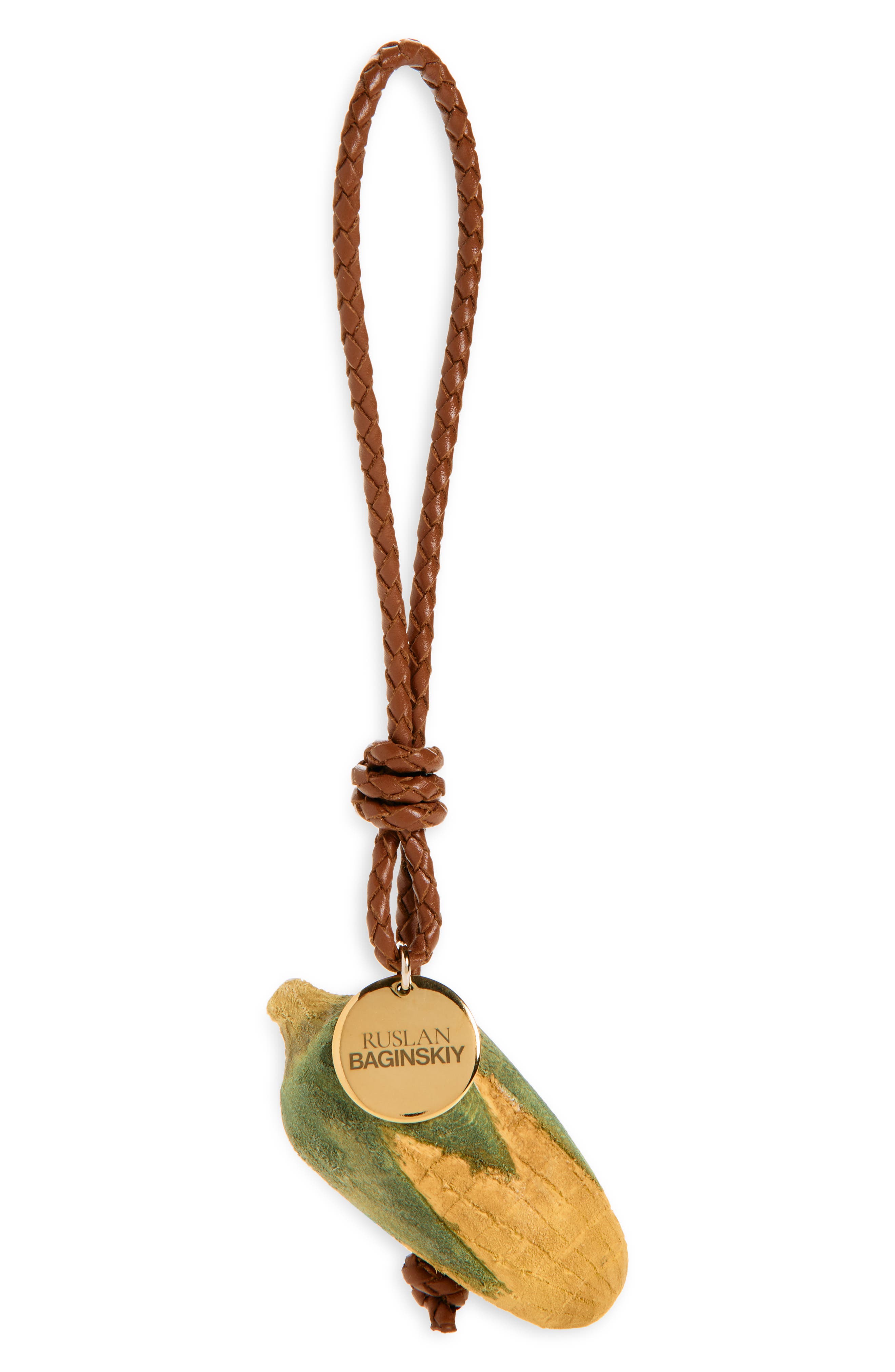 Ruslan Baginskiy Corn Bag Charm, Main, color, Yellow/ Green