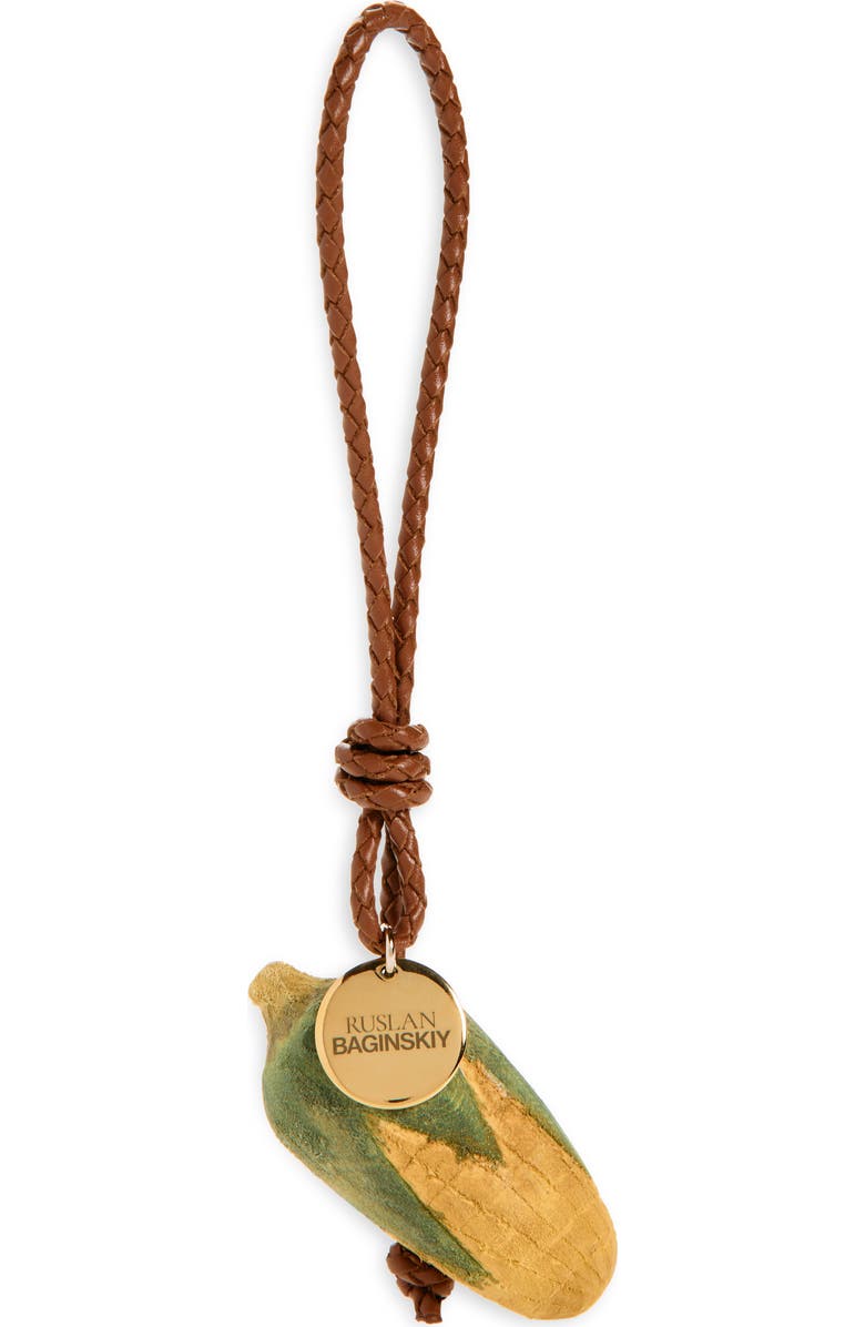Ruslan Baginskiy Corn Bag Charm, Main, color, Yellow/ Green