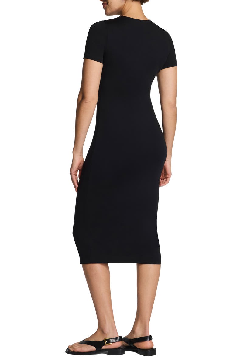 SPANX<sup>®</sup> Ponte Crewneck Midi Dress, Alternate, color, Classic Black