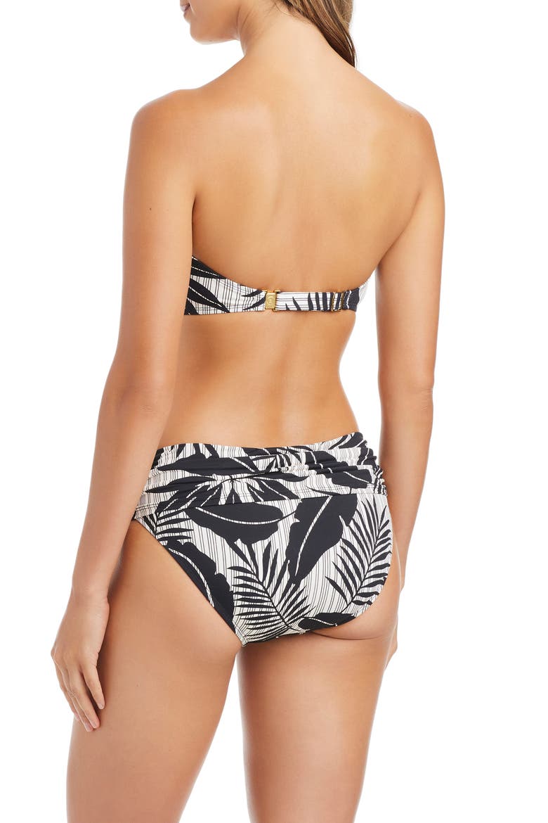 Twist Bandeau Bikini Top, Alternate, color, BLACK