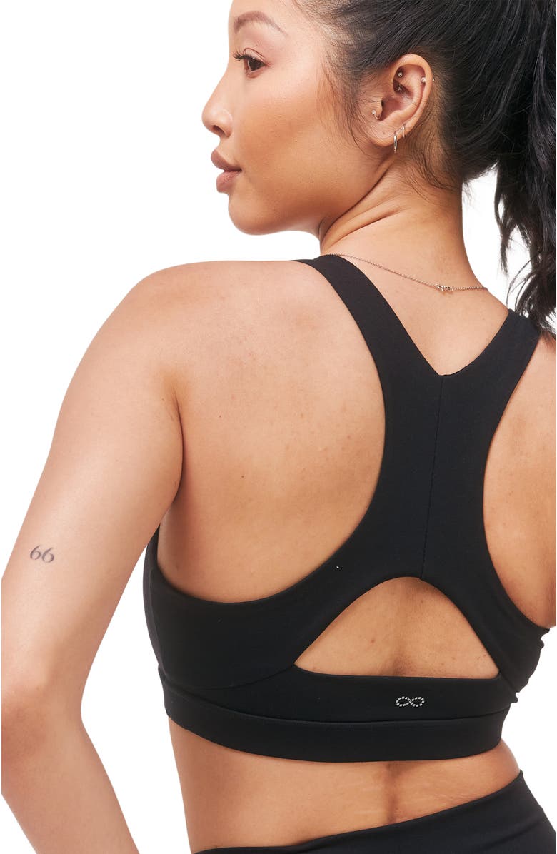 Rebody Active Swift Keyhole Racerback Cloudlux Bra, Alternate, color, Metropolis Black