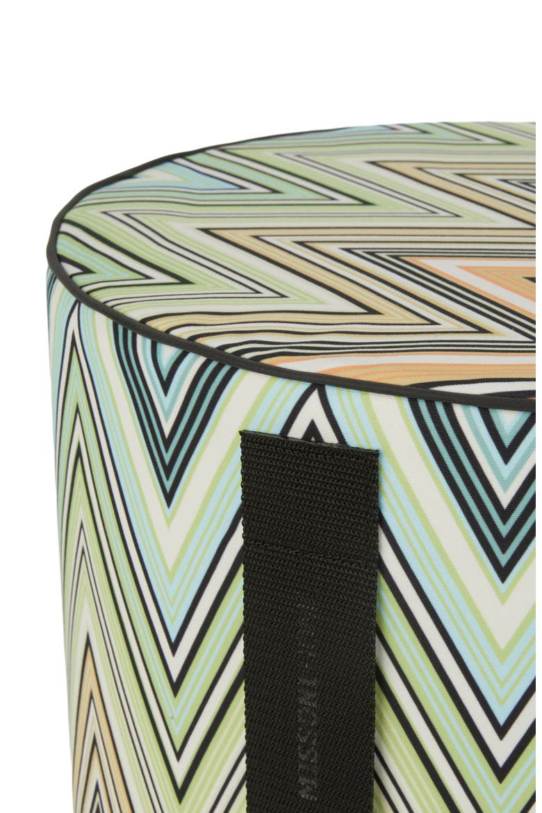 Kew Outdoor Cylinder Pouf 40x30, Alternate, color, Orange