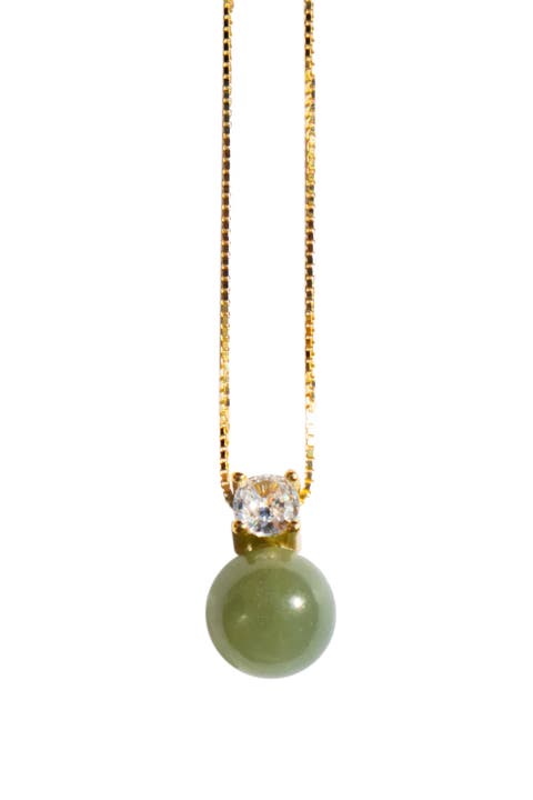 Esther Green jade and zircon necklace