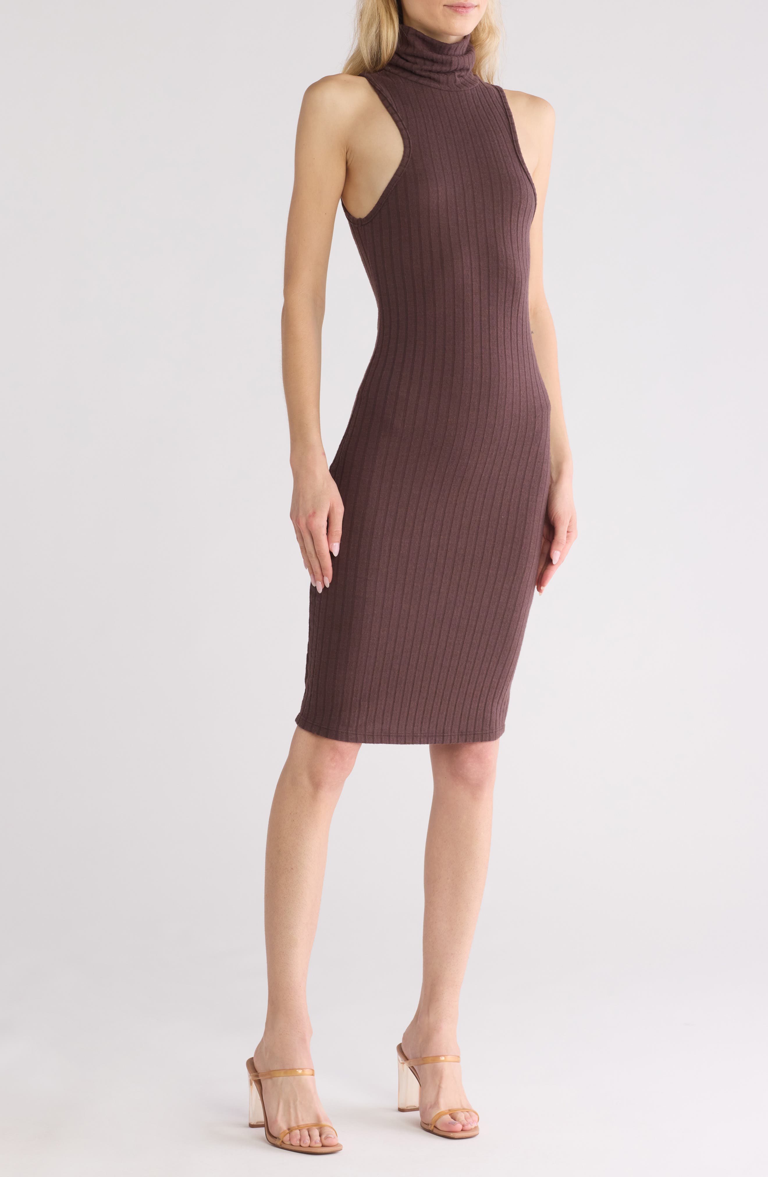 GO COUTURE Turtleneck Sleeveless Minidress