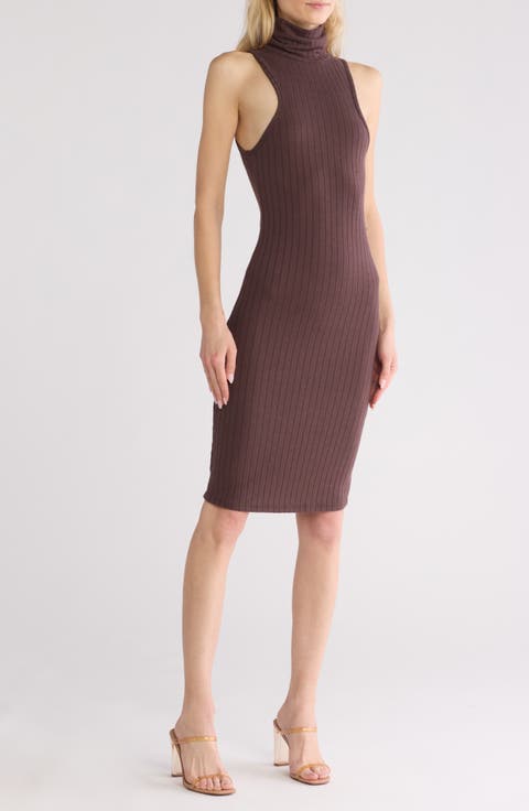 Turtleneck Sleeveless Minidress