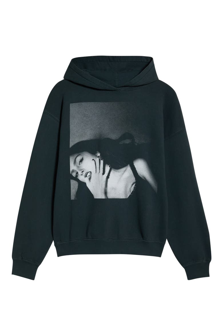 Olivia Rodrigo 'Guts' Album Cover Fleece Graphic Hoodie, Alternate, color, VINTAGE BLACK