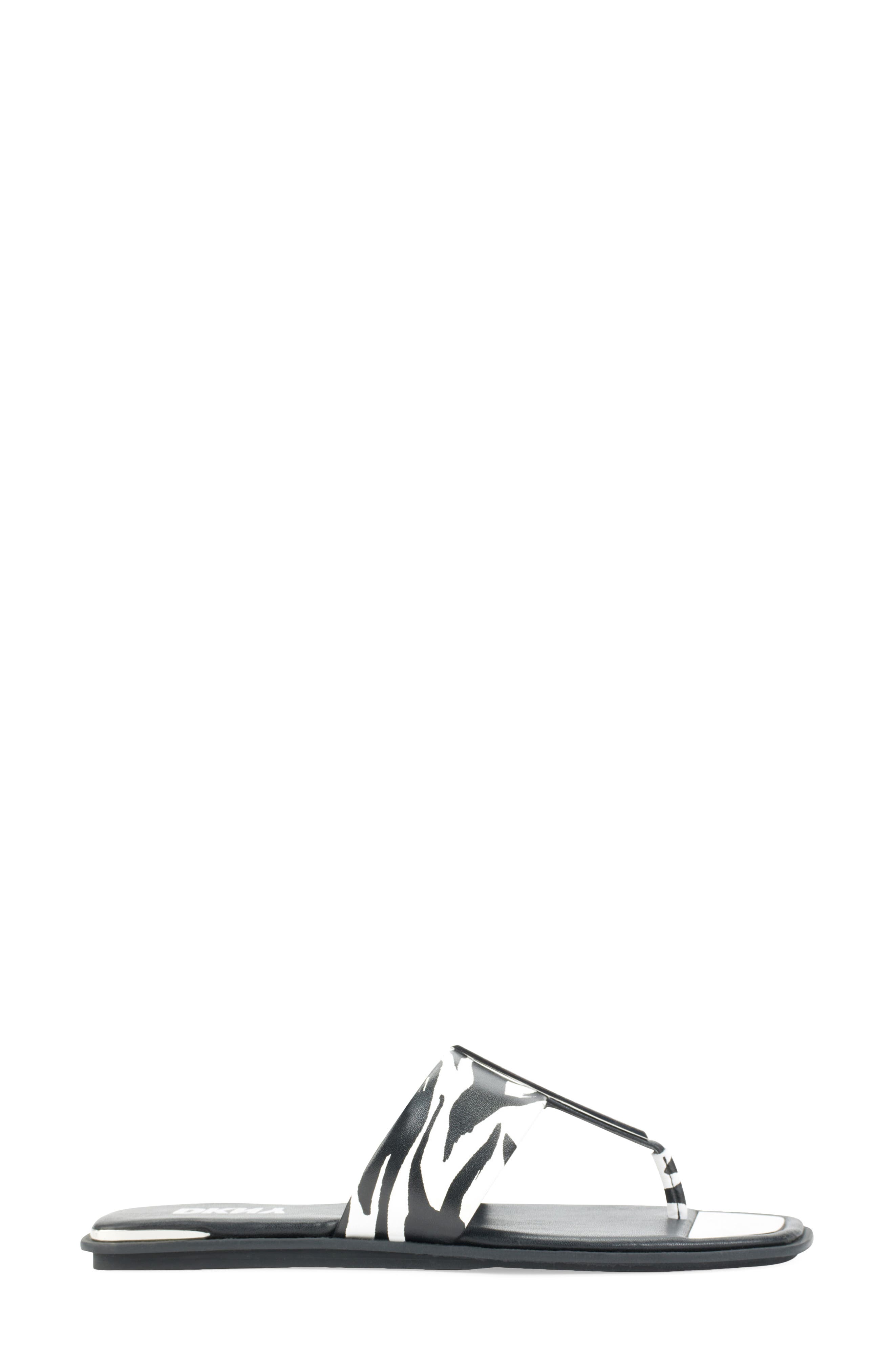DKNY Deja Flip Flop, Alternate, color, Black/ White