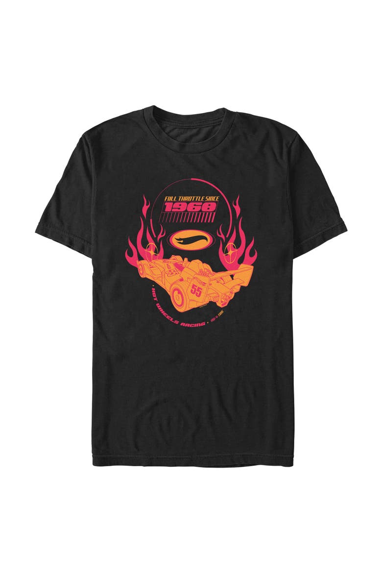 Mens Hot Wheels Racing Since 1968 T Shirt, Main, color, Black
