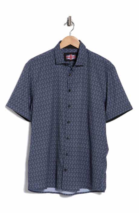 SOUL OF LONDON Microfiber Short Sleeve Sport Shirt