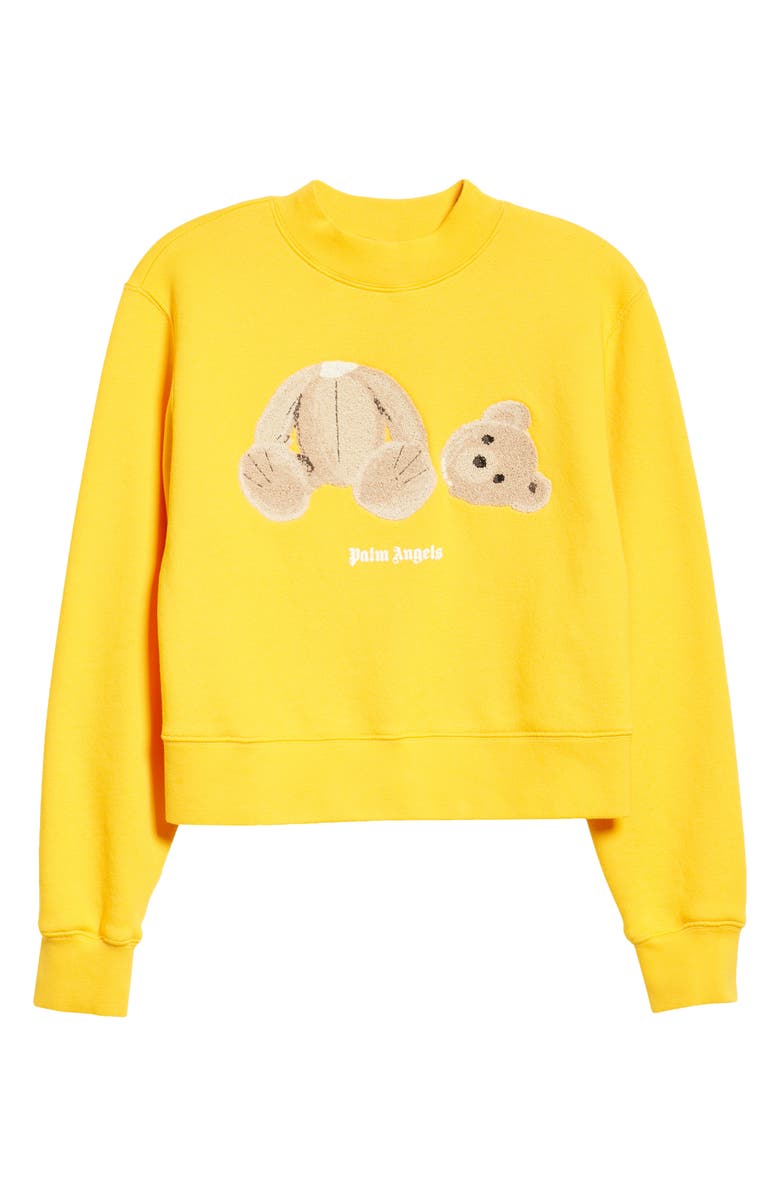 Palm Angels Women's Fitted Headless Bear Graphic Sweatshirt, Alternate, color,