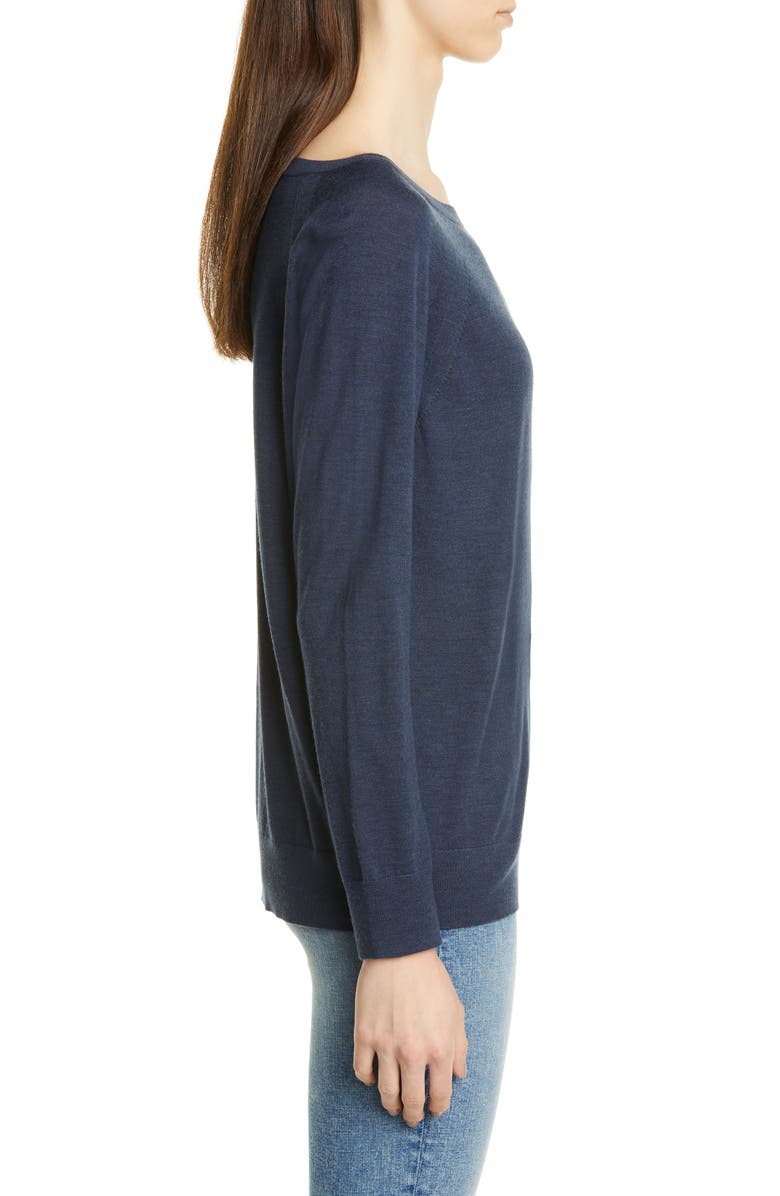 Theory Relaxed Boatneck Merino Wool Sweater, Alternate, color, 