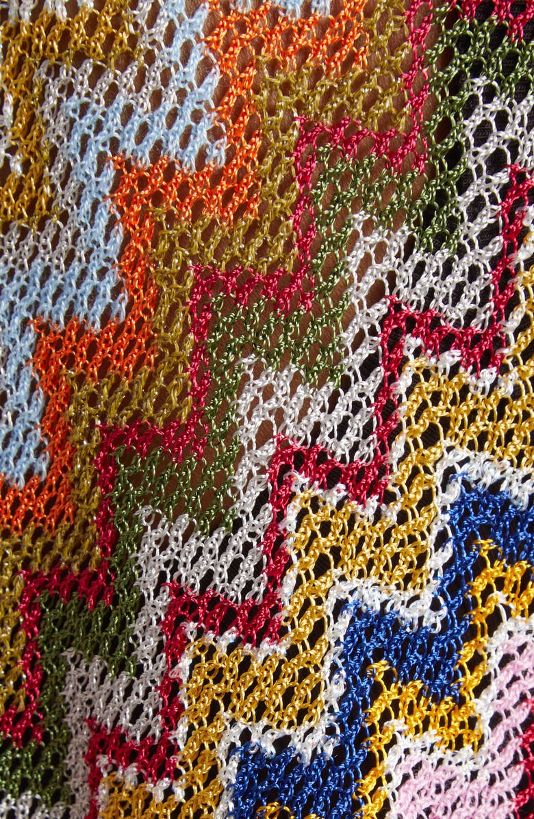 Missoni Metallic Zigzag Knit Cape, Alternate, color,