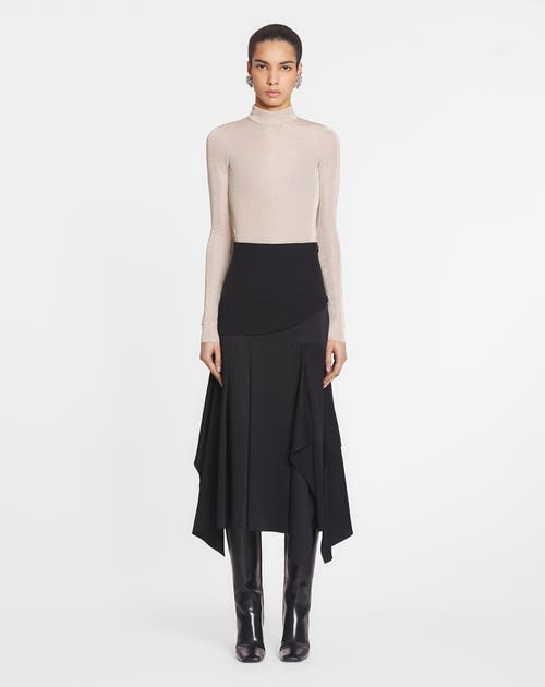 Lanvin Asymmetrical Skirt In Black