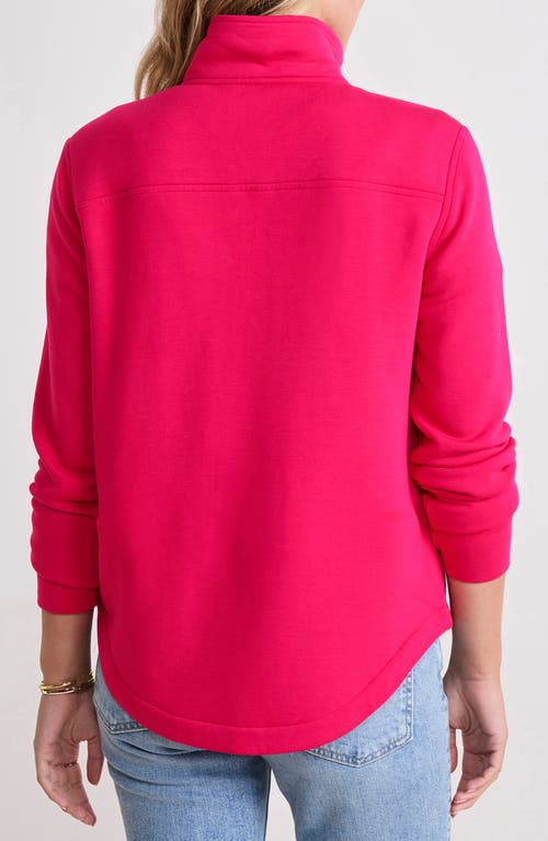 Vineyard Vines Dreamcloth Relaxed Half Zip Sweatshirt In Pink