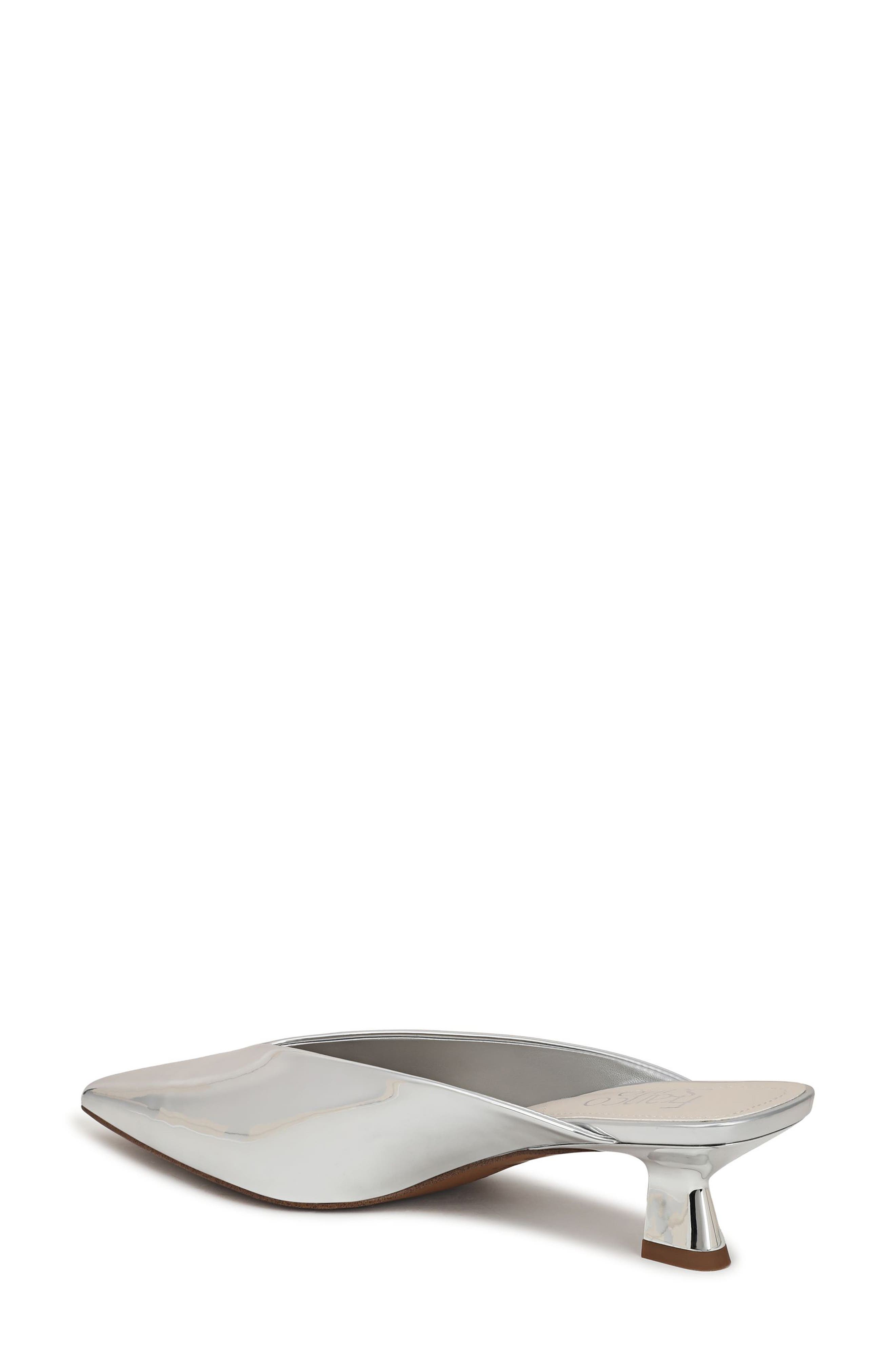 Franco Sarto Jayda Kitten Heel Mule, Alternate, color, Silver