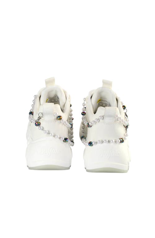Buffalo Boots Binary Charm Sneaker In White
