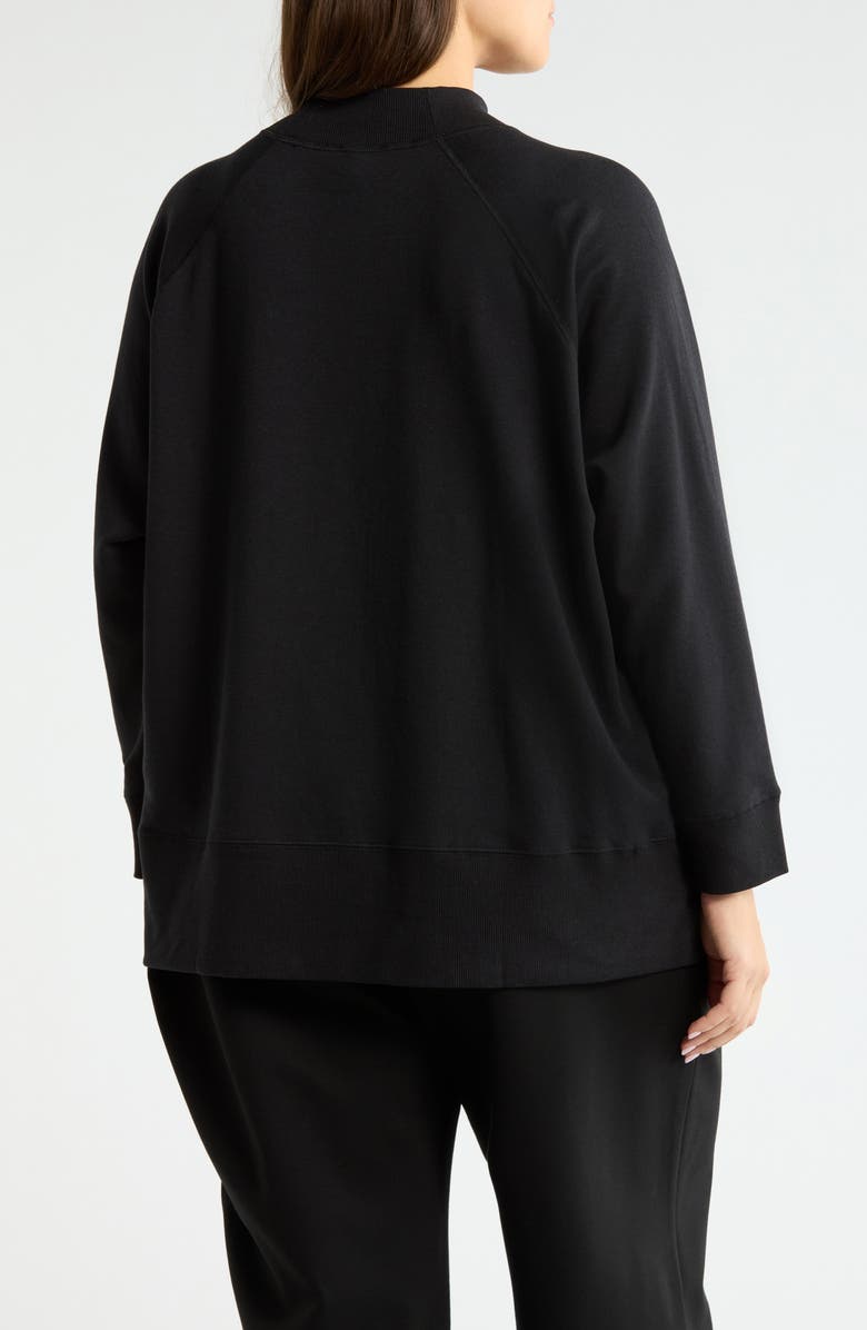 Eileen Fisher Mock Neck Knit Top, Alternate, color, Black