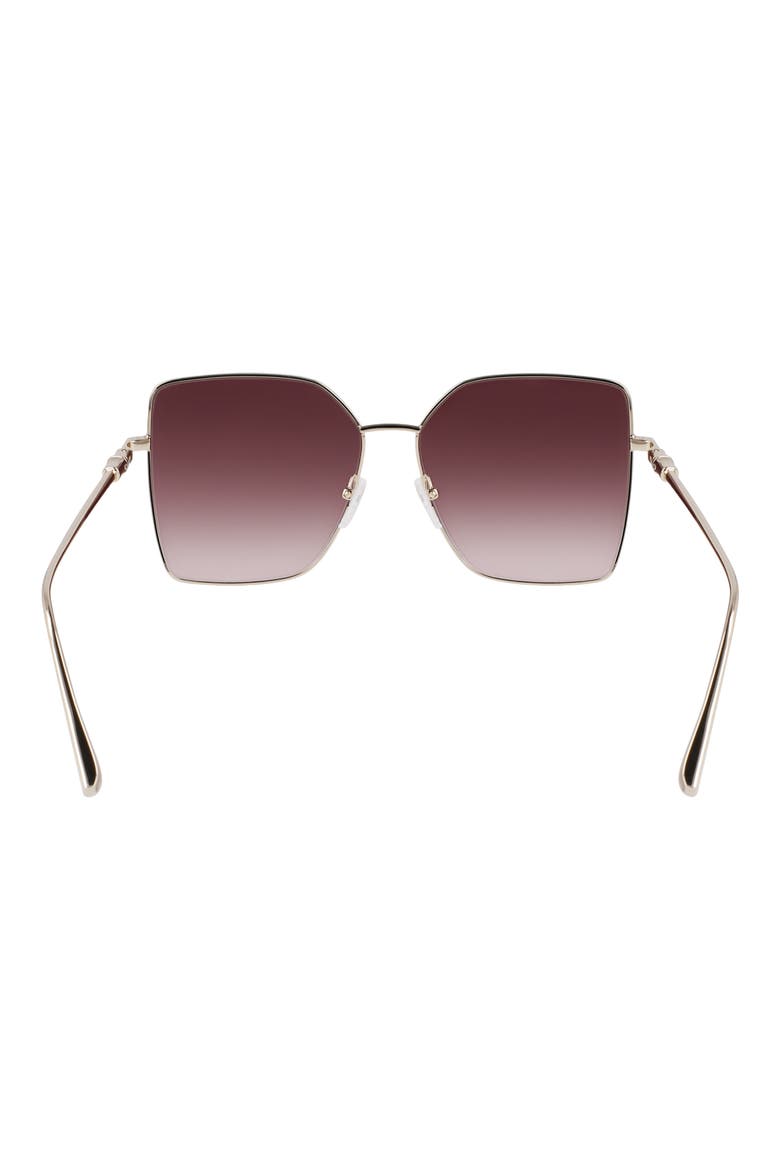 Roseau 57mm Gradient Butterfly Sunglasses, Alternate, color, GOLD/ GRADIENT BROWN