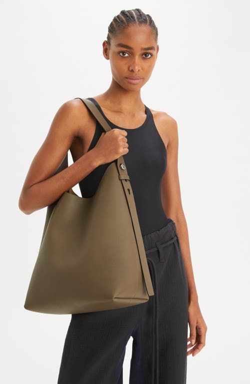 Tory Burch Romy Pebble Leather Hobo Bag In Wild Mushroom