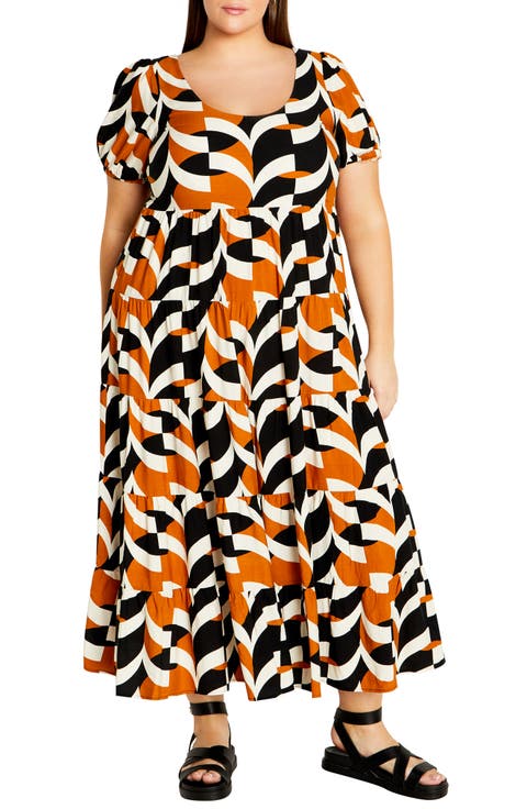 Mila Print Maxi Dress (Plus)