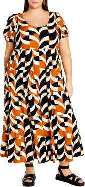 City Chic Mila Print Maxi Dress