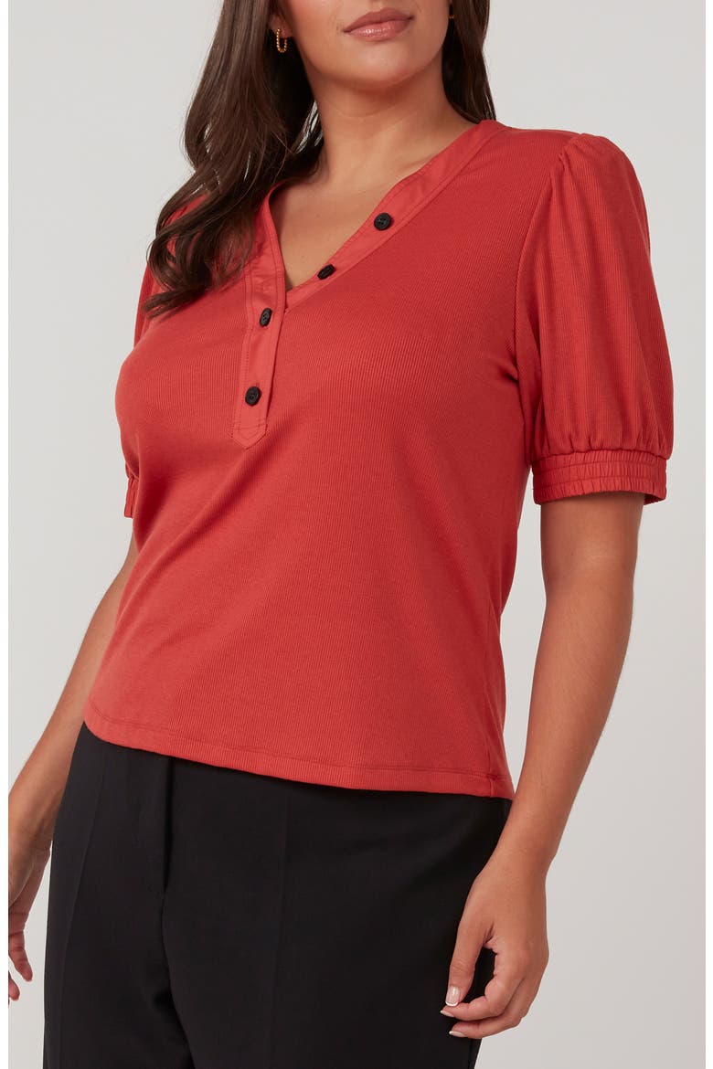 Sublime Rib Knit Top, Alternate, color, CORAL