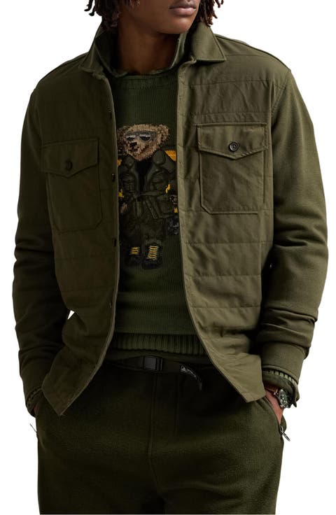 Piqué Double Knit Quilted Shirt Jacket