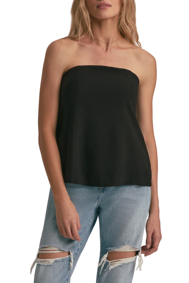 The Oliver Bustier Strapless Top, Main, color, BLACK